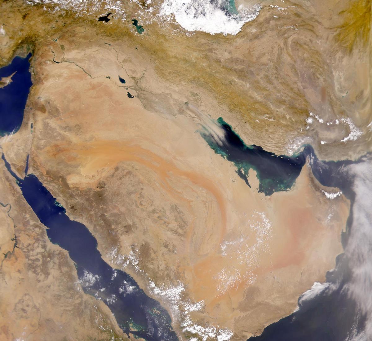 Carte de l'Arabie Saoudite par satellite