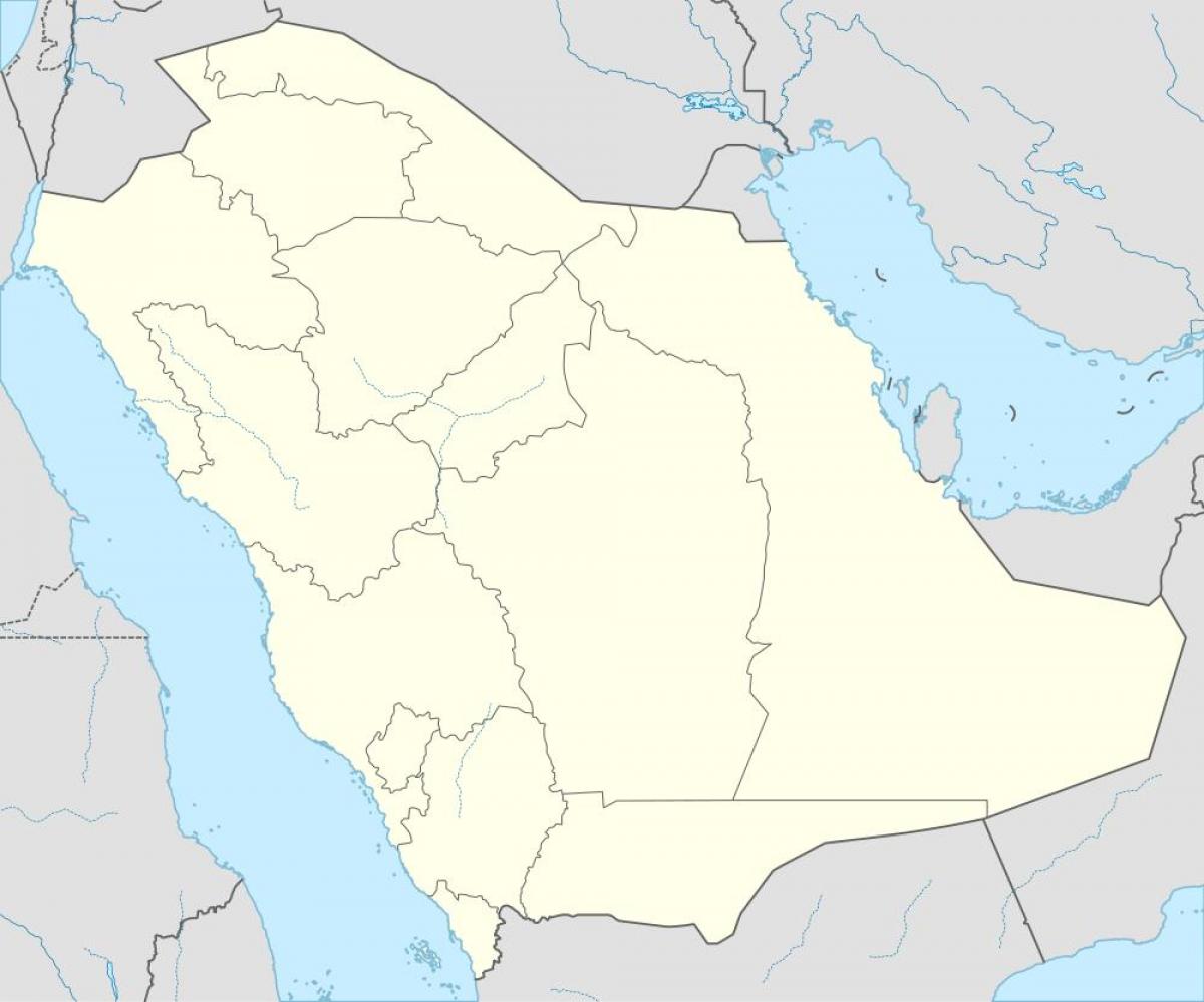 Carte de l'Arabie Saoudite dans