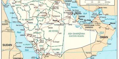 Carte de l'arabie SAOUDITE
