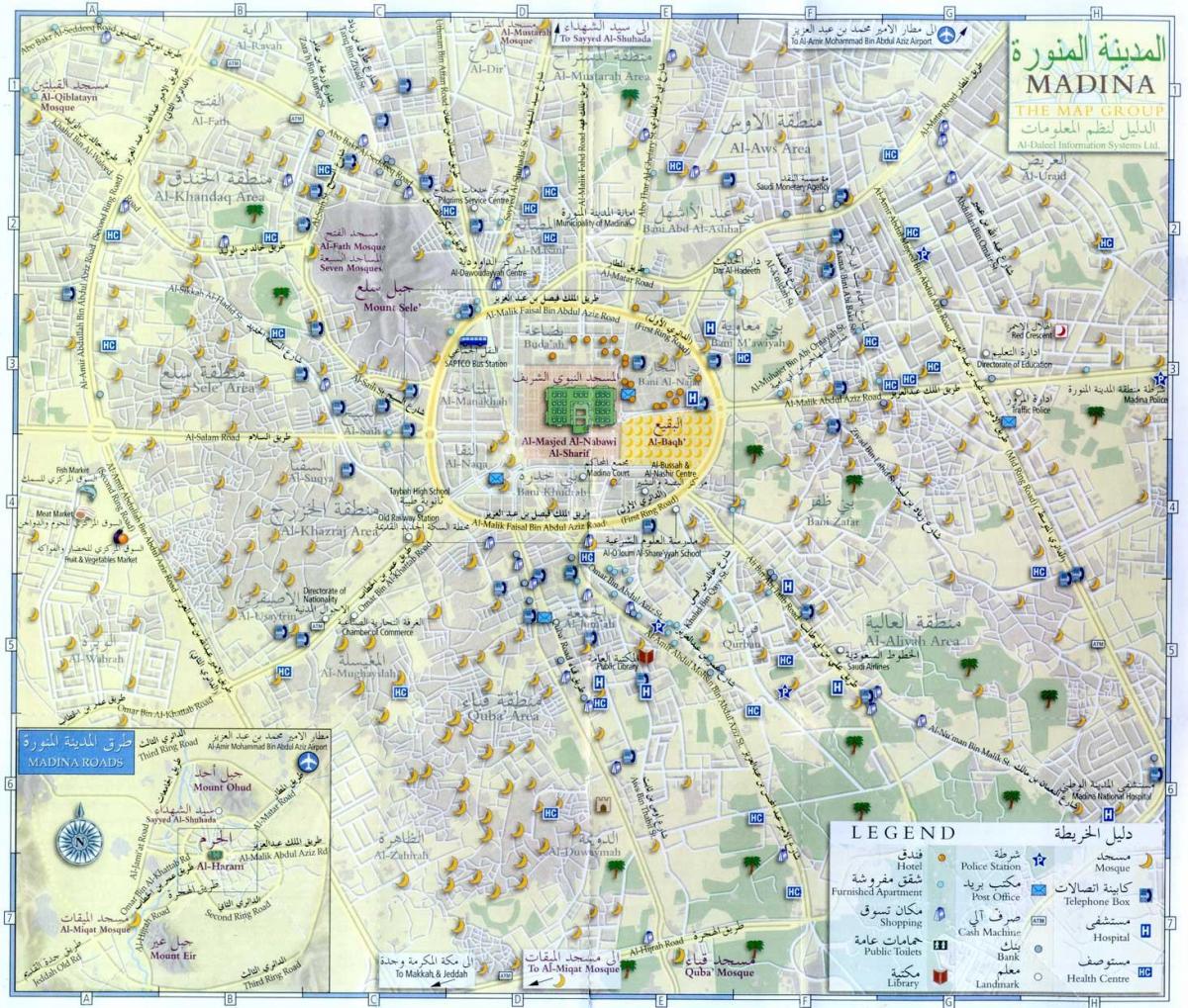 carte de médine munawara Arabie Saoudite