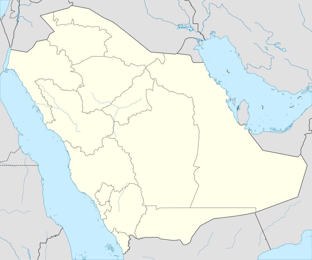 Carte de l'Arabie Saoudite dans