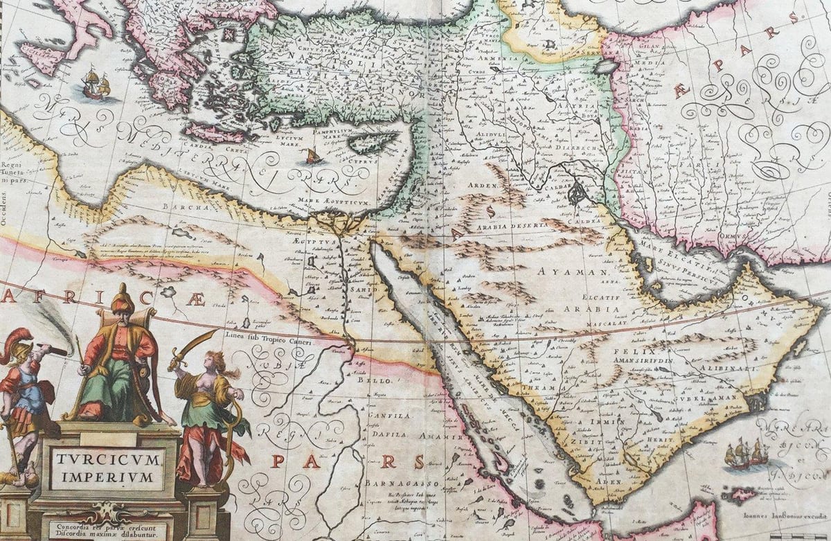 vieille carte de l'Arabie Saoudite