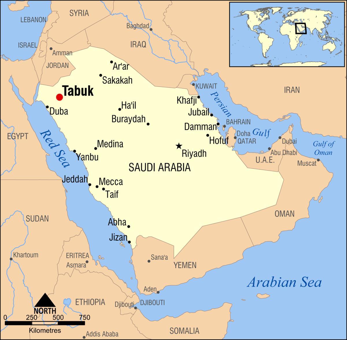 tabuk KSA carte