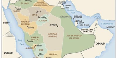 Qassim l'Arabie Saoudite carte