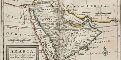 Carte de l'ancienne Arabie Saoudite