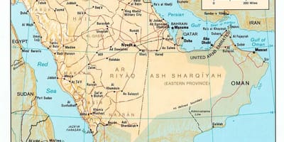 L'Arabie saoudite carte hd