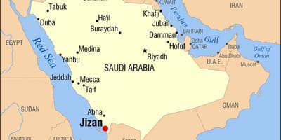 Jizan KSA carte