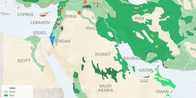Carte de l'Arabie Saoudite religion