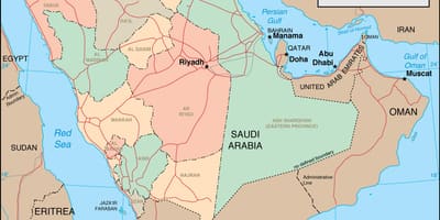 L'Arabie saoudite carte des régions