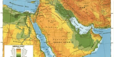 Carte de l'Arabie Saoudite désert