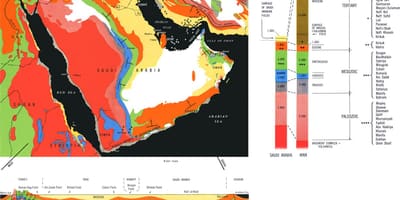 Carte géologique de l'Arabie Saoudite