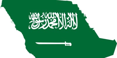 L'Arabie saoudite carte drapeau