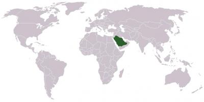 L'Arabie saoudite sur une carte du monde