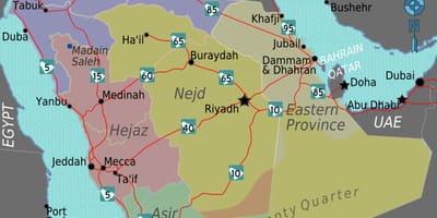 Carte de turaif Arabie Saoudite